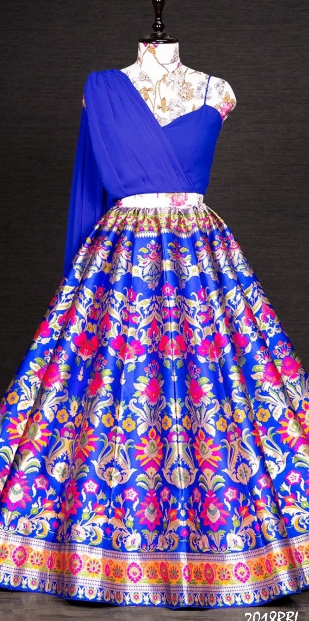 d’coat simple with extender Royal Blue cotton lycra petticoat online