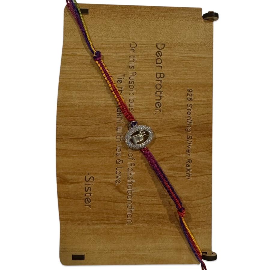 925 Sterling Silver Shiva Rakhi Designer Gift Set #05 925 Sterling Silver Shiva Rakhi Designer Gift Set #05