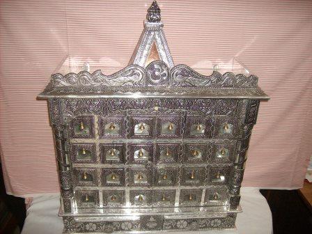 Small Oxidized Silver Bell Type Temple for Home 15 X 07