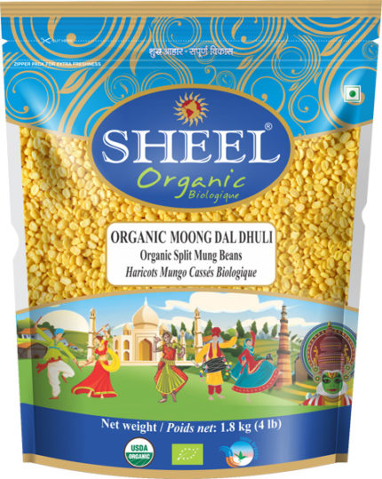 SHEEL ORGANIC MOONG DAL DHULI / SPLIT MOONG WITHOUT HUSK 4LBS