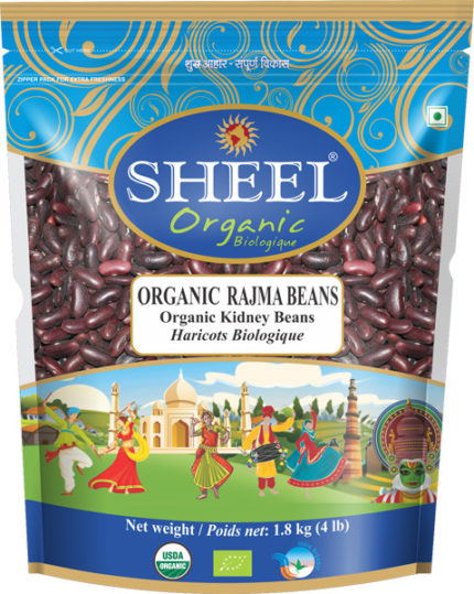 SHEEL ORGANIC RED KIDNEY BEANS (RAJMA RED) 4LBS