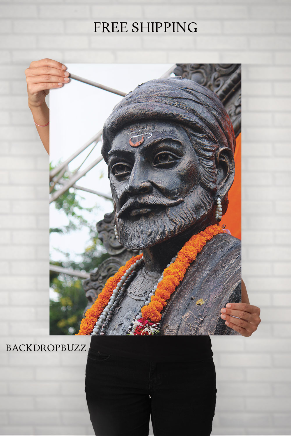 Shivaji Maharaja Statue Potrait Poster 18 × 28 inches 52123 DesiClik