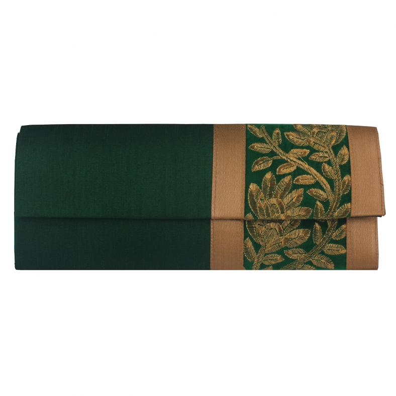 Handmade Womens Green Clutch Purse Evening Bag 