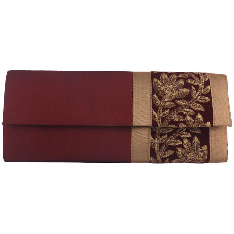 Handmade Womens Maroon Clutch Purse Evening Bag Handmade Womens Maroon Clutch Purse Evening Bag