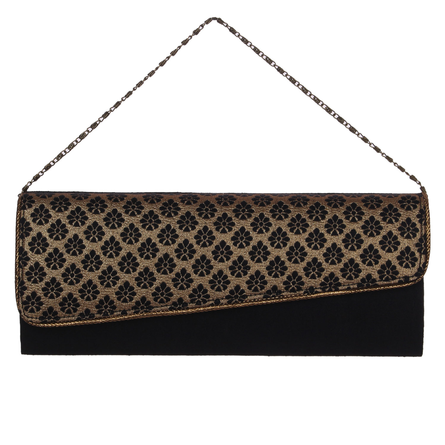 Black Gold Handmade Womens Party Clutch Purse Evening bag | www.waterandnature.org USA