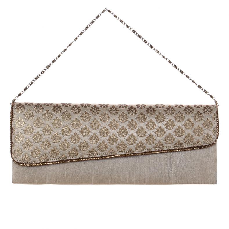 Handmade Womens Silver Party Clutch Purse Evening bag
