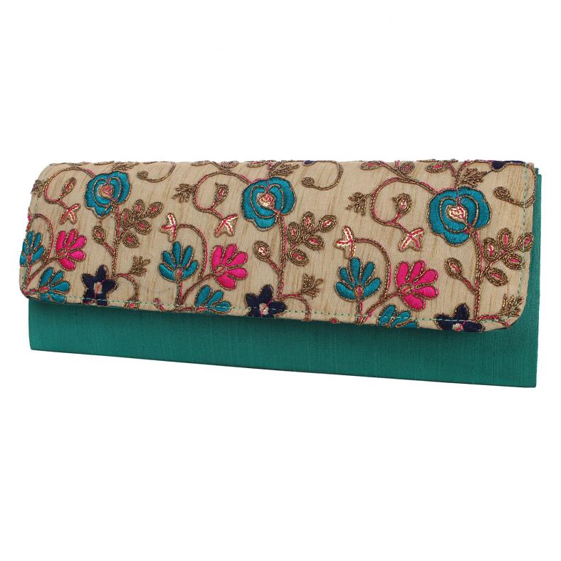 Handmade Womens Multicolor Clutch Purse Evening bag