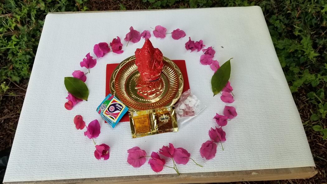 Natural Clay Ganesha Statue for Immersion (Visarjan) 5" 