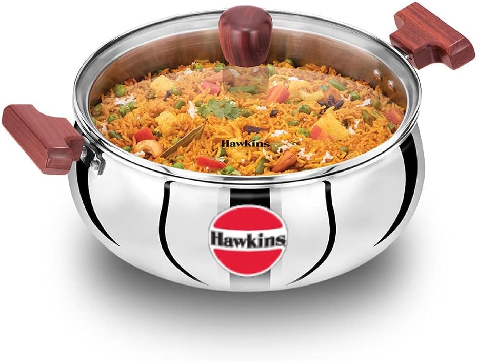 Hawkins Tri-Ply Stainless Steel Induction with friendly 5 Liters