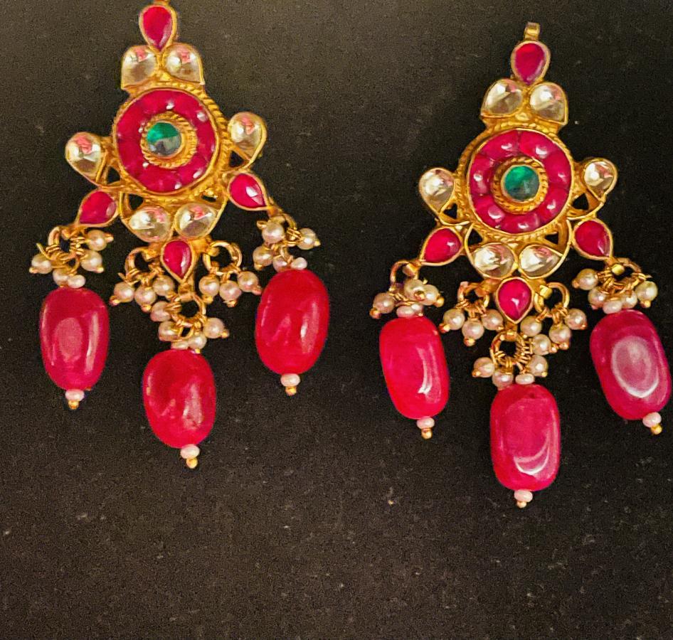 Pachi Kundan Pure 22K Gold Coating Earrings