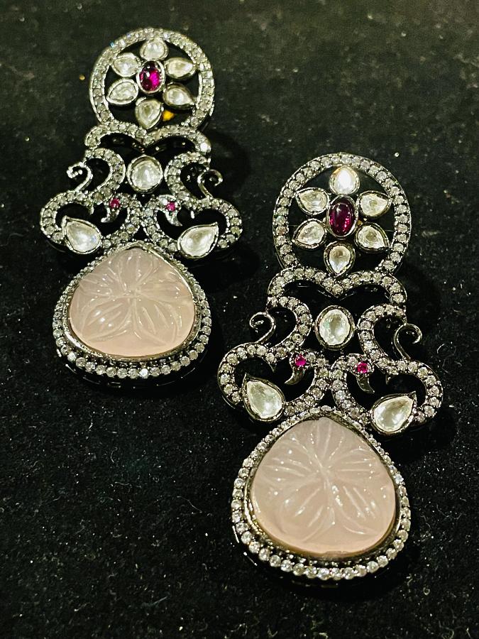 Polki AD Kundan Earrings