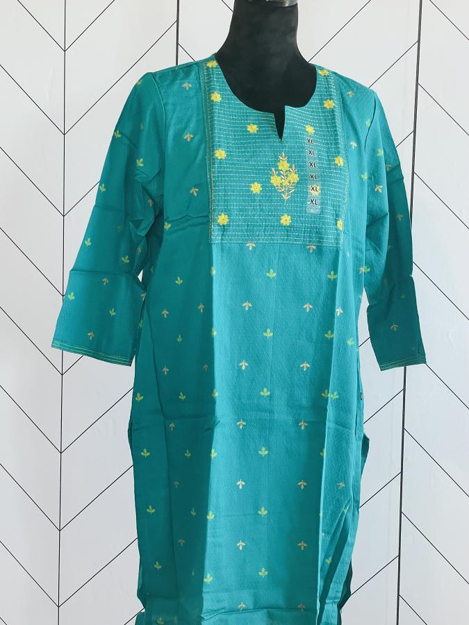 Pure Cotton Top with Thread Work (XL)