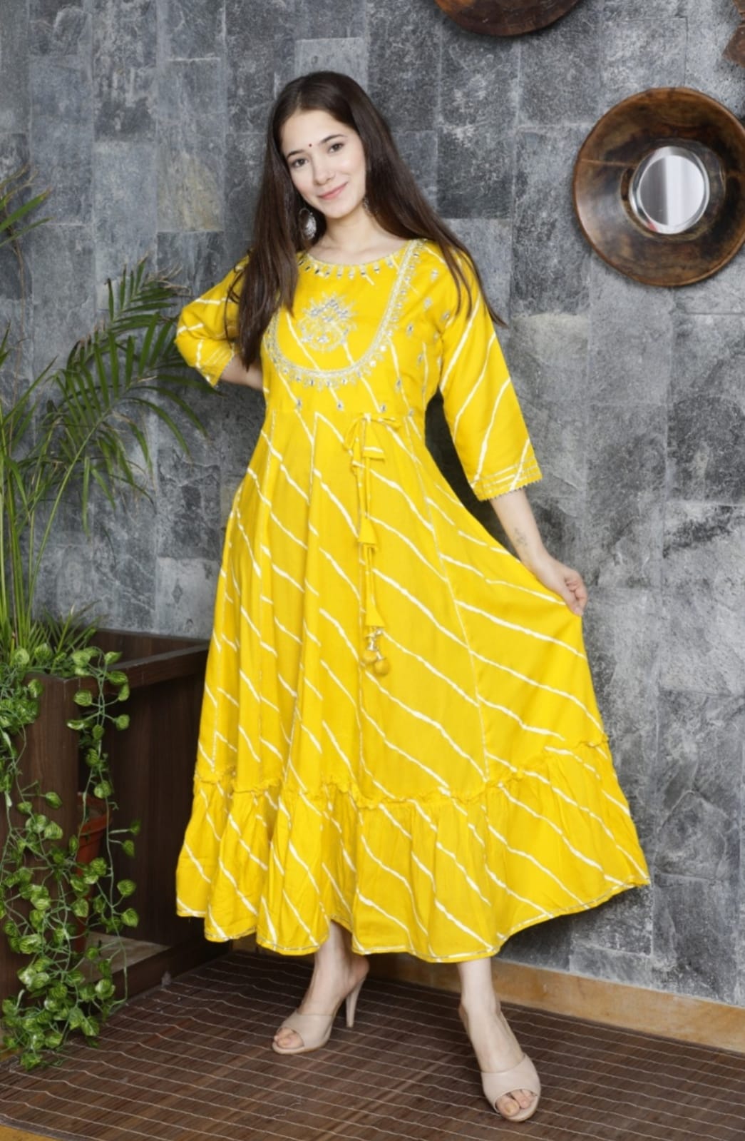 Shop Sap Green Anarkali Kurta With Printed Motifs Collection Online at Soch  India