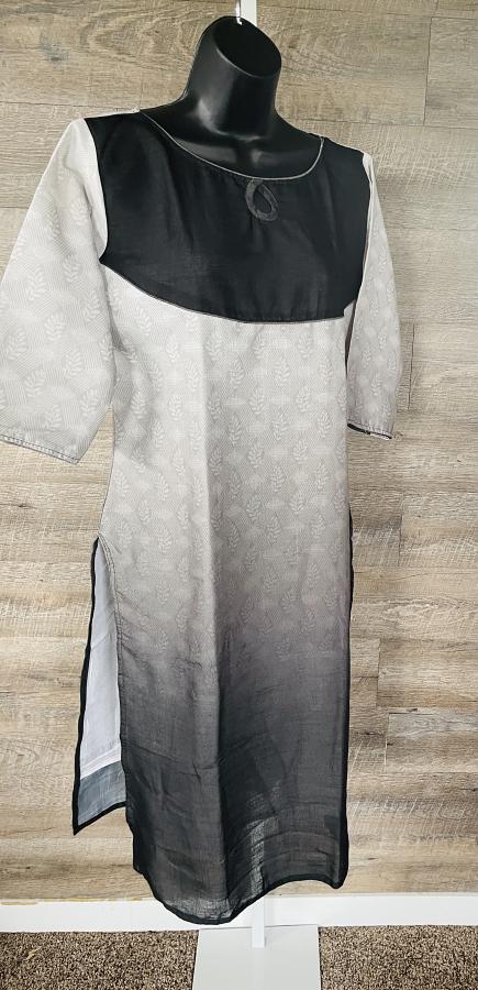 Fancy Shaded Pure Designer Khadi Cotton Kurti Tunic (M)