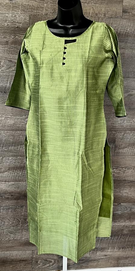 Party Wear Pure Designer Khadi Cotton Kurti Tunic (S) Party Wear Pure Designer Khadi Cotton Kurti Tunic (S)