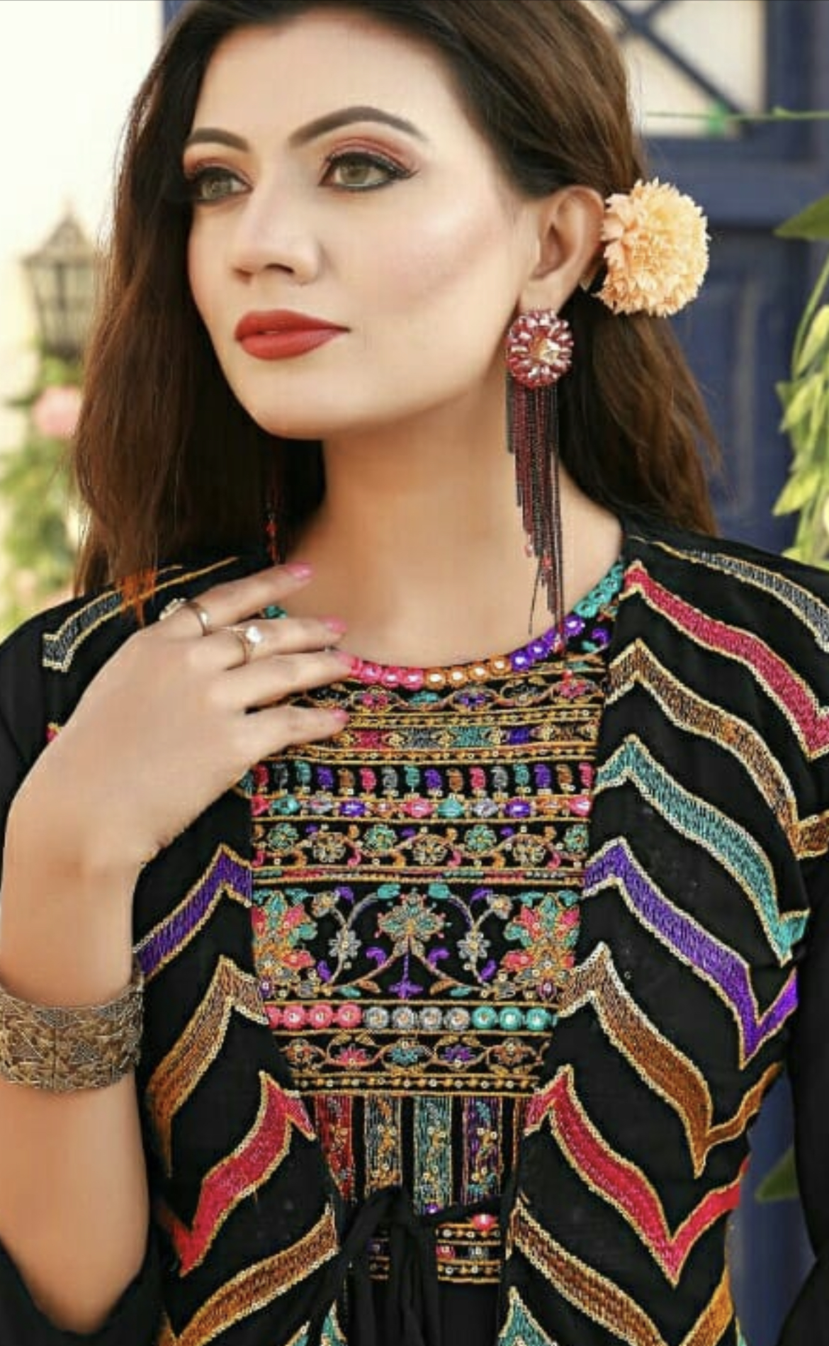 Pure Designer Georgette Embroidery Dress with Jacket Pure Designer Georgette Embroidery Dress with Jacket