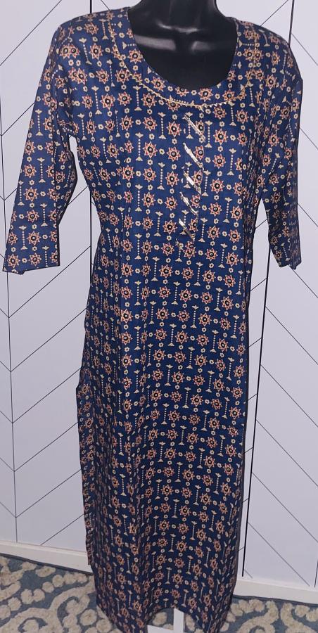 Fancy Pure Cotton Kurti w/ Straight Pant (Sizes S & M)