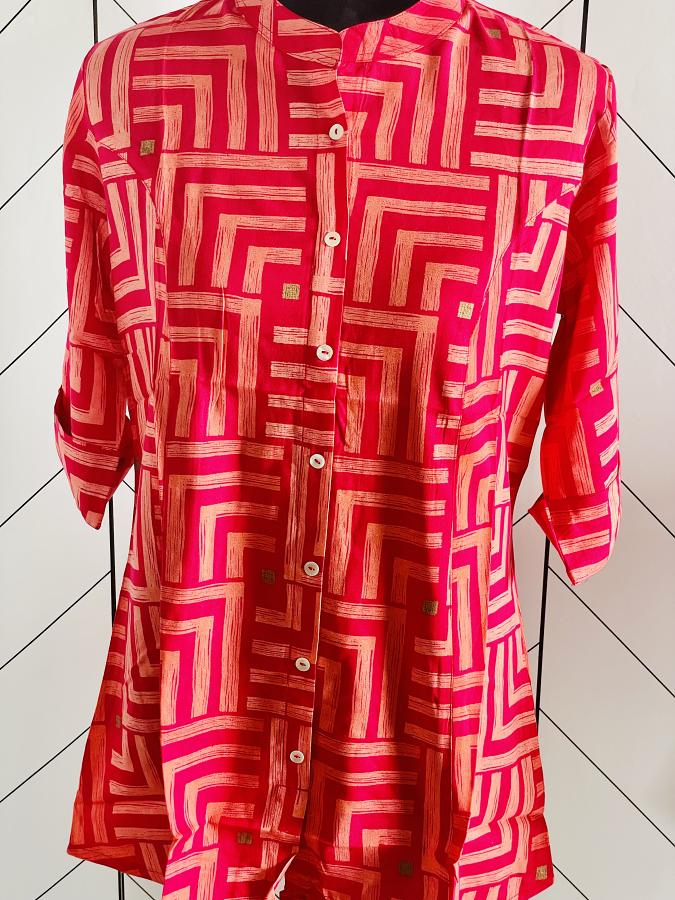 Printed Princess cut Soft Cotton Short Kurti(Liva Certified)(Size :XL)