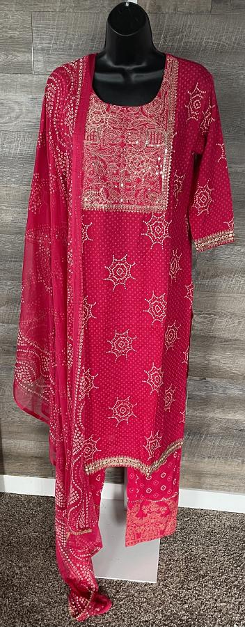 Pure Cotton Embroidery Work Printed Kurti w/ Pant & Dupatta Pure Cotton Embroidery Work Printed Kurti w/ Pant & Dupatta