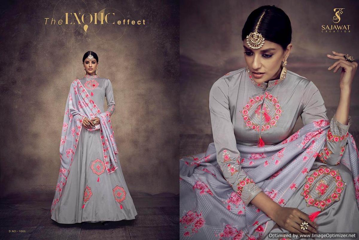 silk gown with dupatta