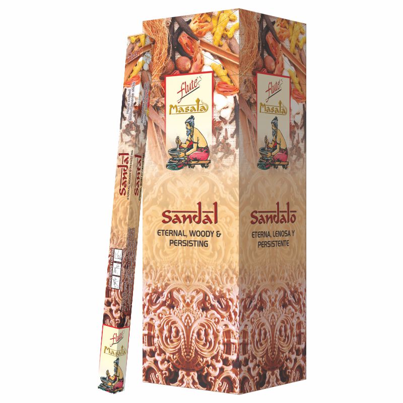 Flute Brand Sandal Natural Masala Incense-7 sticks/pack-25 Packs/Box Flute Brand Sandal Natural Masala Incense-7 sticks/pack-25 Packs/Box