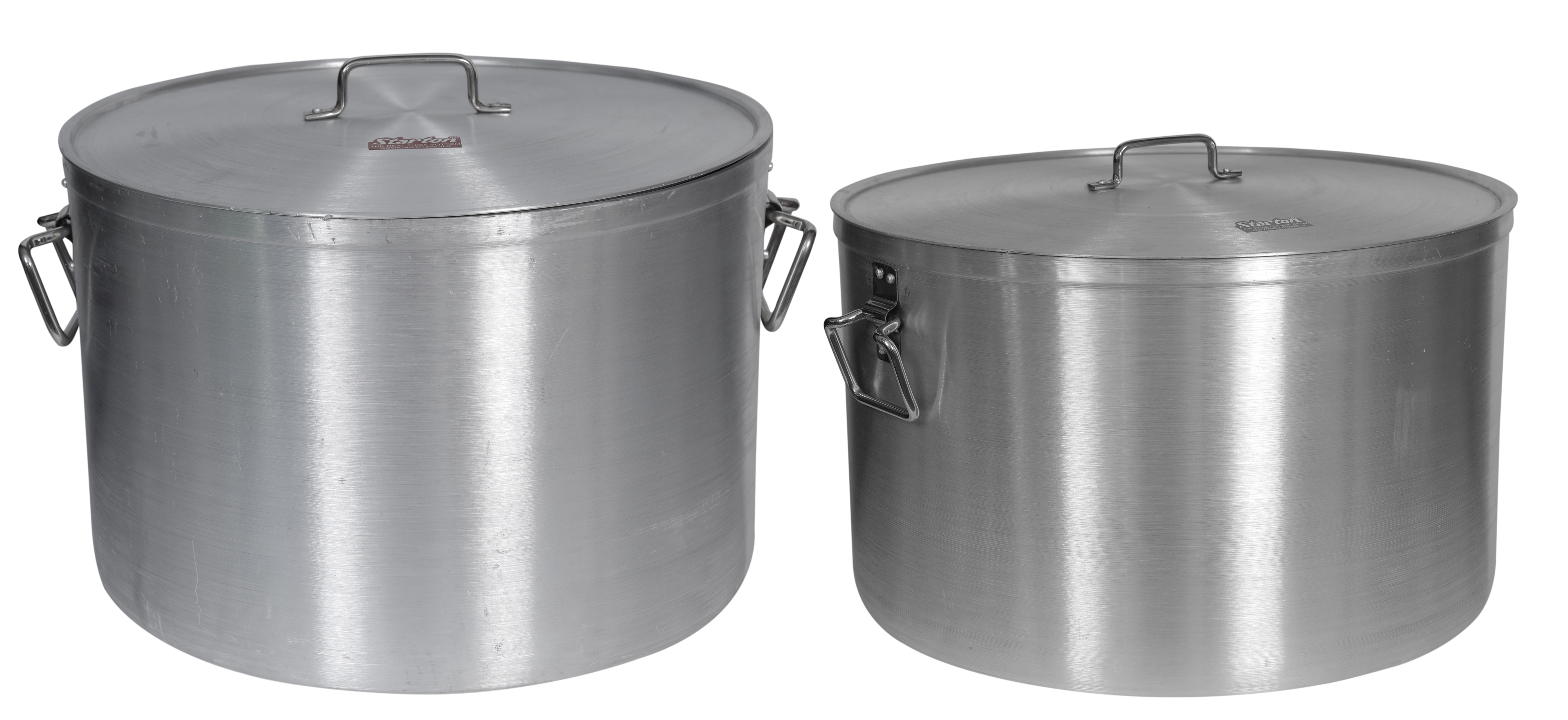 Large Aluminium Stock Pots / Sauce Pots / Patila w/ Lids (Pack of 2) Large Aluminium Stock Pots / Sauce Pots / Patila w/ Lids (Pack of 2)