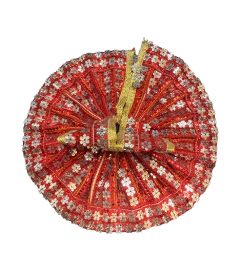 Red Bal Gopal Vastra | Designer Krishna Dress with Zari Work