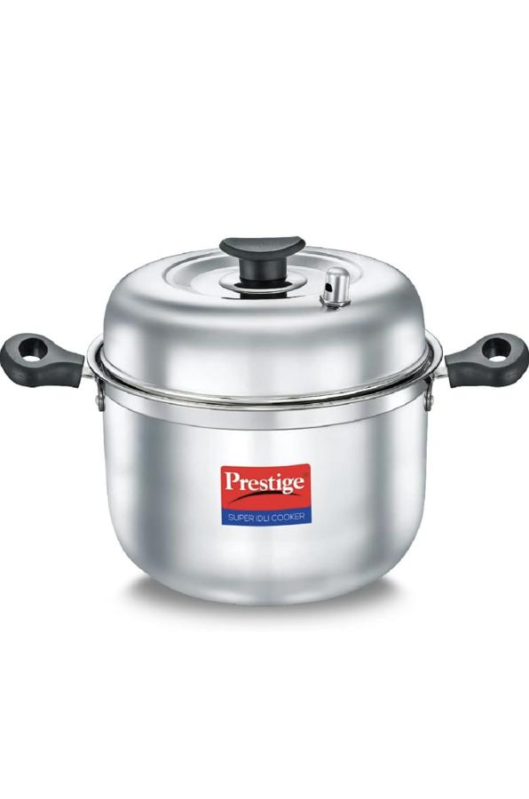 PRESTIGE Stainless Steel Classic Idli Cooker - 5 Idli Plates + 1 Mini Idli