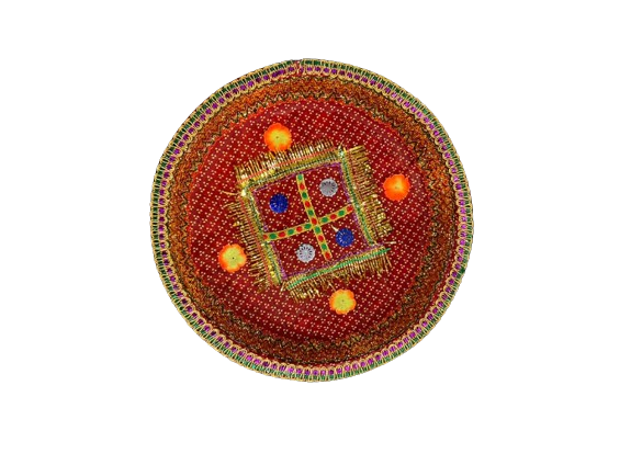 Decorative Colorfull Bandhani Chhab w/out Jholla (Size - 14, 16 & 20") Decorative Colorfull Bandhani Chhab w/out Jholla (Size - 14, 16 & 20")
