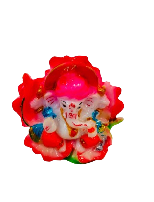 Beautiful n Colorful Fiber Very Small Ganesh Statue - 2.5" # 19 Beautiful n Colorful Fiber Very Small Ganesh Statue - 2.5" # 19