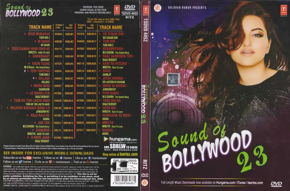 Sound Of Bollywwod 23 Hindi Music Songs DVD 26485 Buy Online