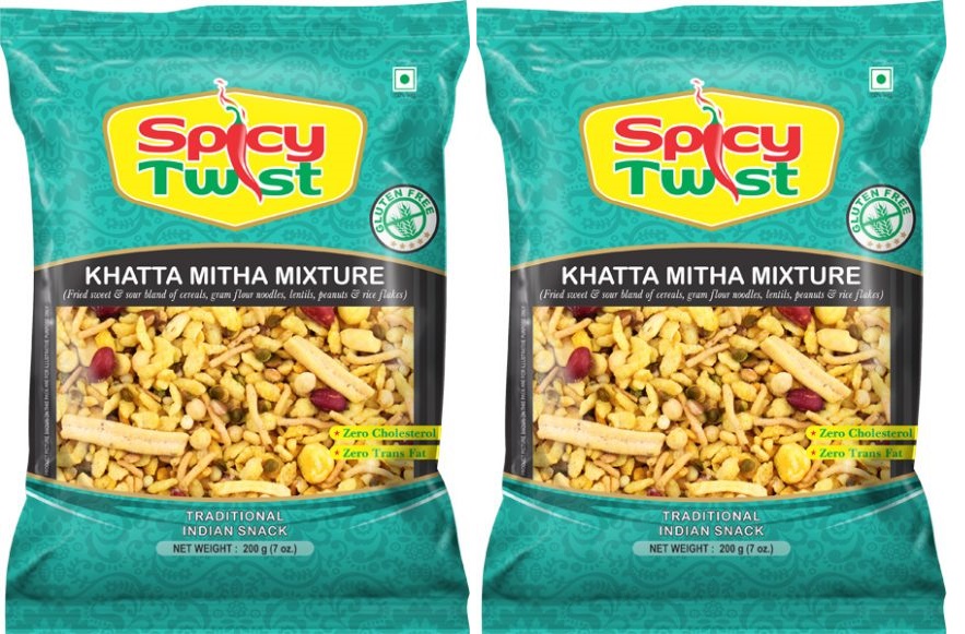 Spicy Twist - Snack - Khatta Mitha 7oz. (Pack of 2 - 7oz + 7oz - 14oz)