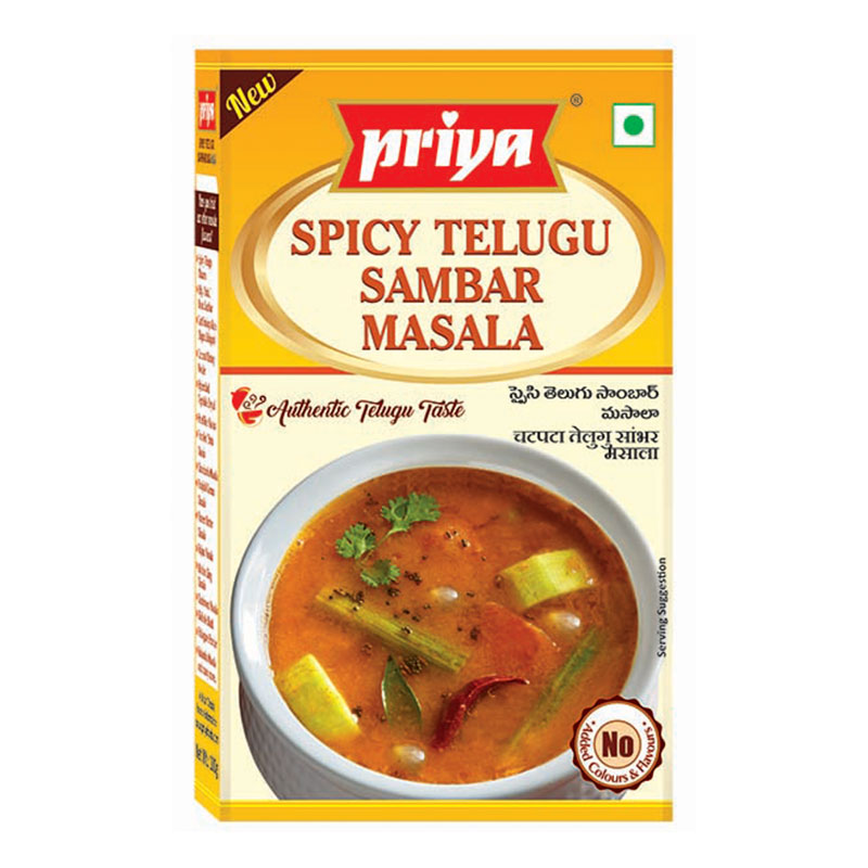 Priya Spicy Telugu Sambar Masala 52 gm