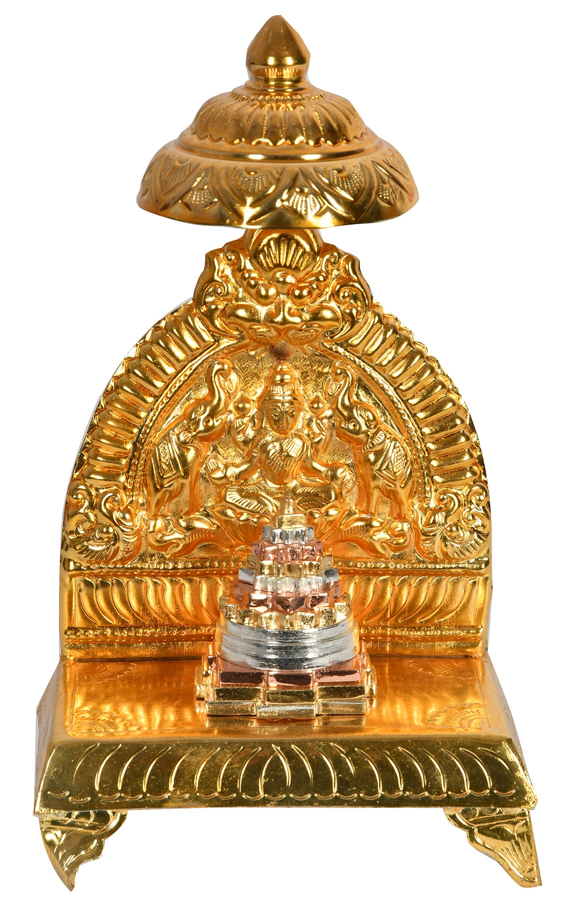 Sri Yantra Symbol With Decorative Puja Chowki 8.5 Inches