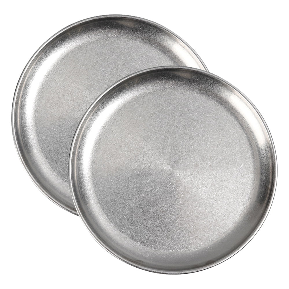 Large Stainless Steel Ribit Thali (Round) 12"