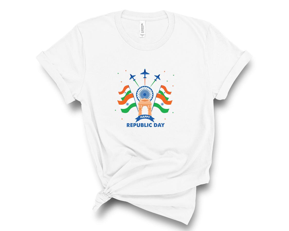 Happy Republic Day Artwork Unisex Tshirt 52195 Buy Men Top Online