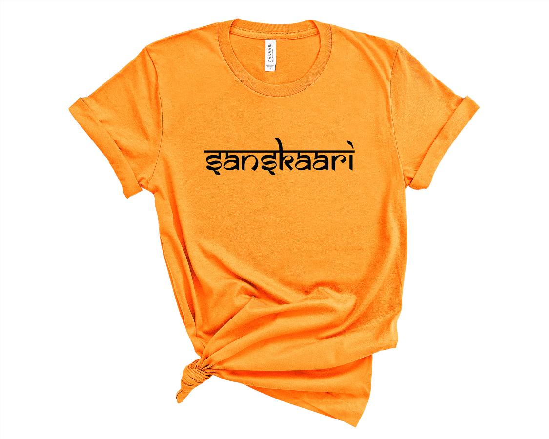 Sanskaari Hindi Font Unisex Tshirt 52379 Buy Men Top Online