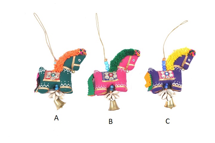Handmade Fabric Horse Door Hanging