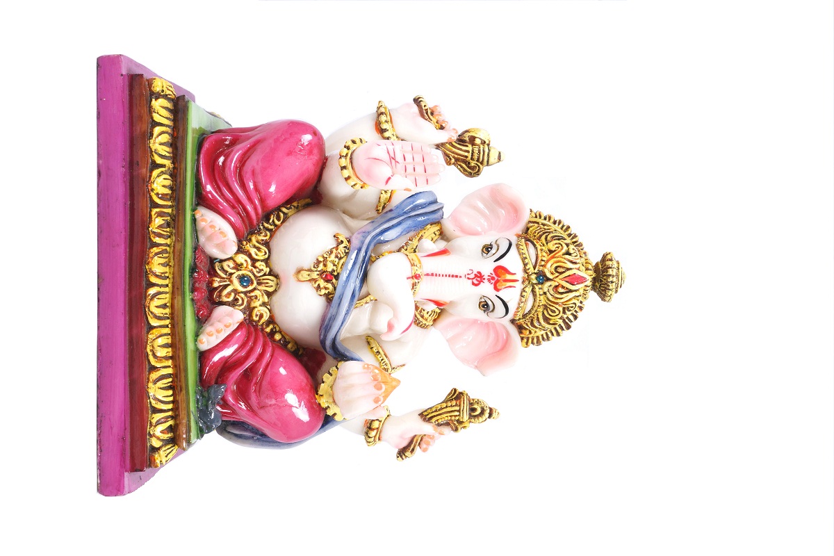 Beautiful Sitting Ganesha Statue 12"