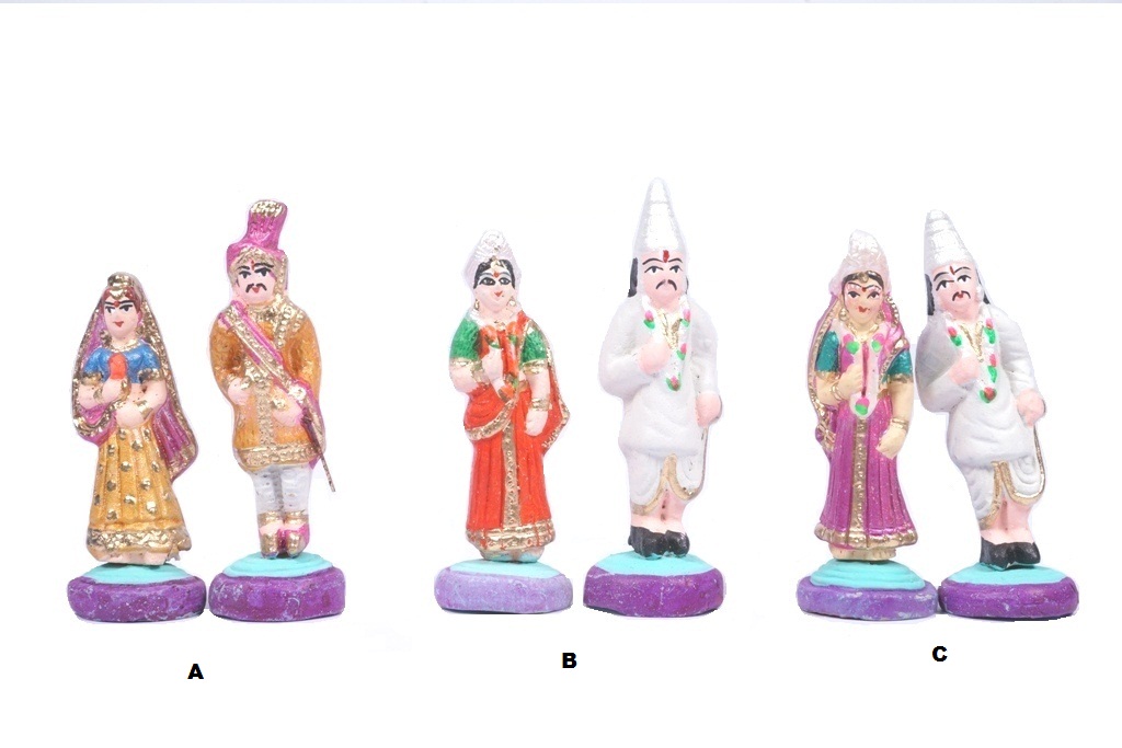 Small Bride & Groom Couple Dolls