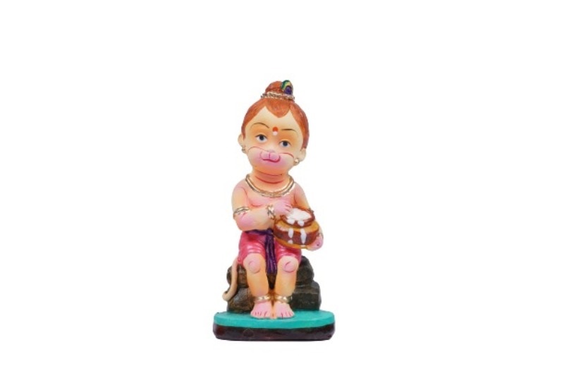 Navarathri Terracotta Hanuman Eatting Butter Doll