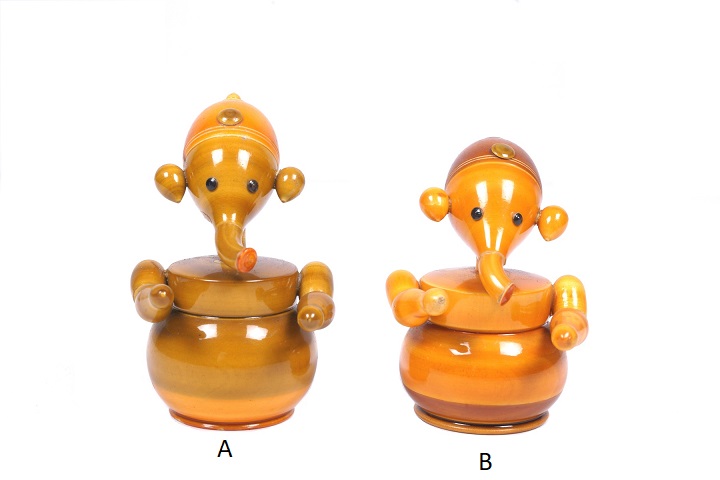 Handmade Eitikopakka Wooden Ganesha