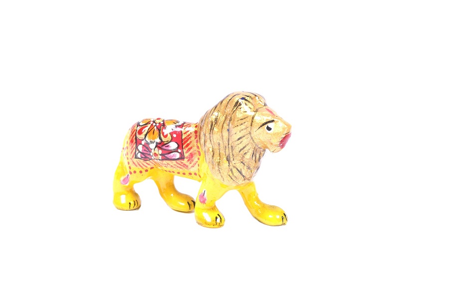 HANDPAINTED MEENAKARI METAL MINI Lion