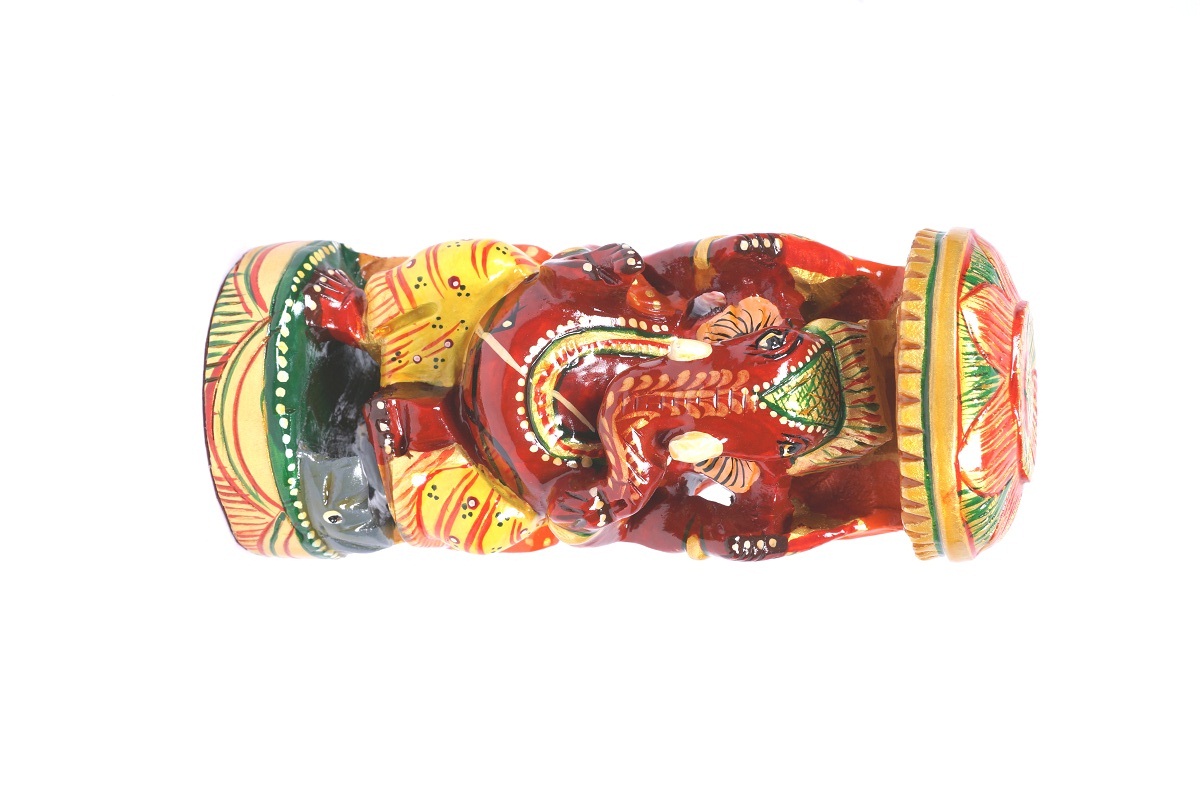Rajasthani Wood Grand Umbrella Ganesha 