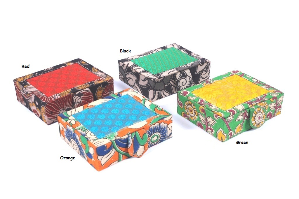 Kalamakari Brocade Jewelry Partition Box 