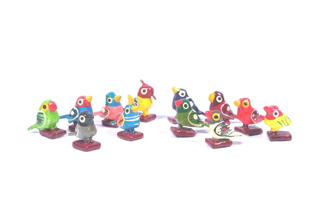 Banarasi Wood Miniature Indian Birds 