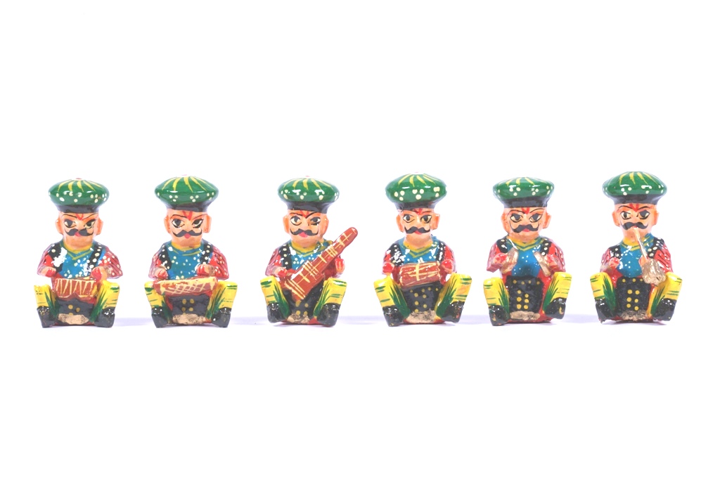 Banarasi Wood Music Man Set - Green