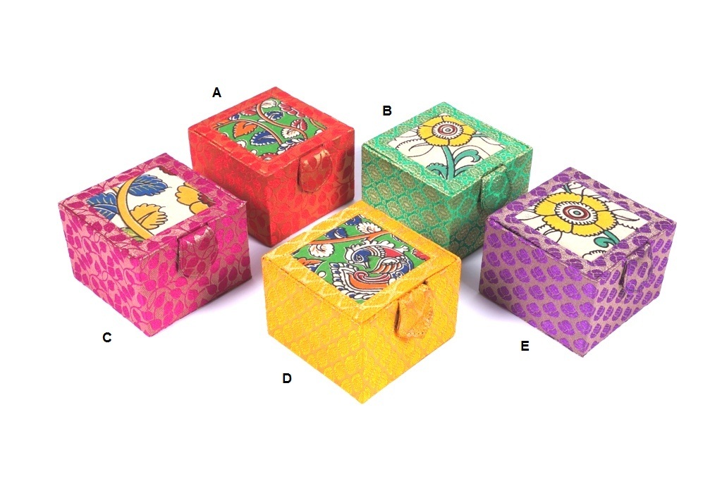 Kalamakari Brocade Jewelry 4" Box