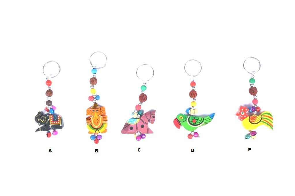 Banarasi Wood Key Ring