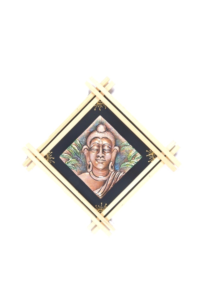 Terracotta Wood Frame - Buddha 11.5"